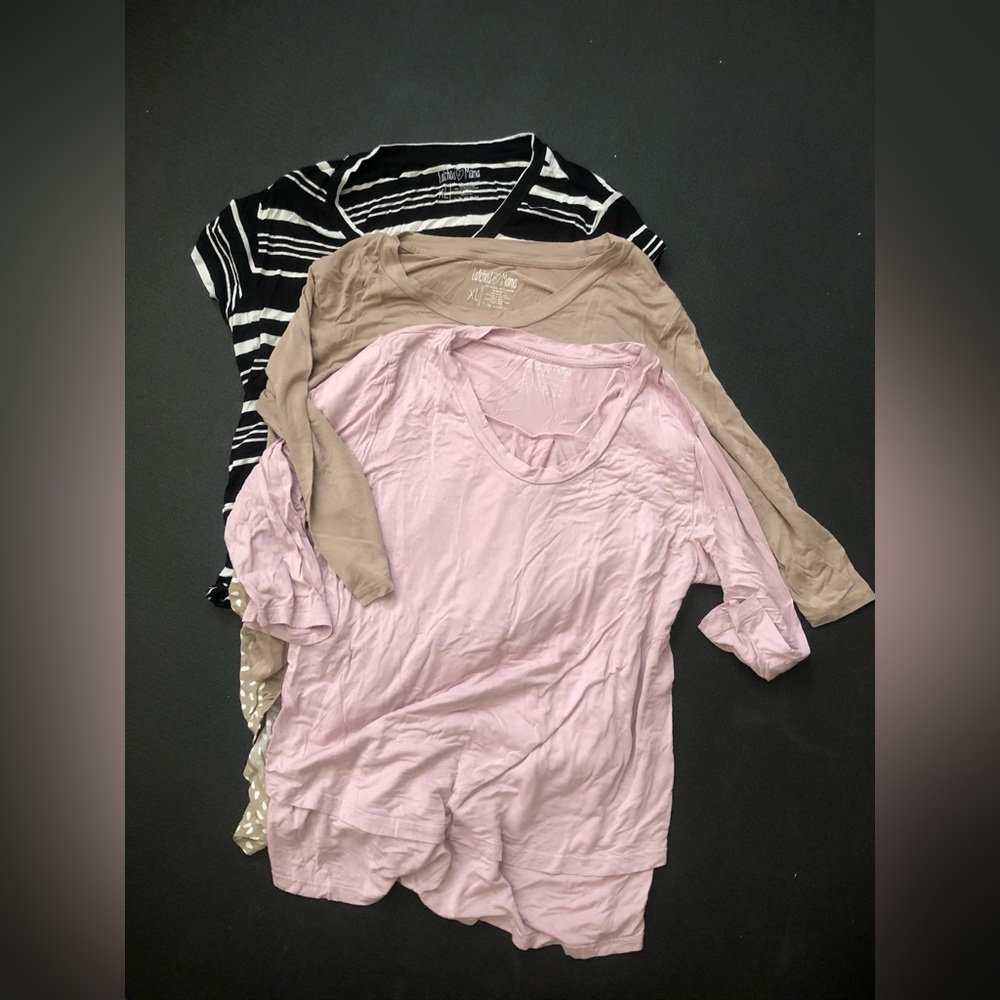 Lot of 3 Latched Mama t shirts with lift up nursing access